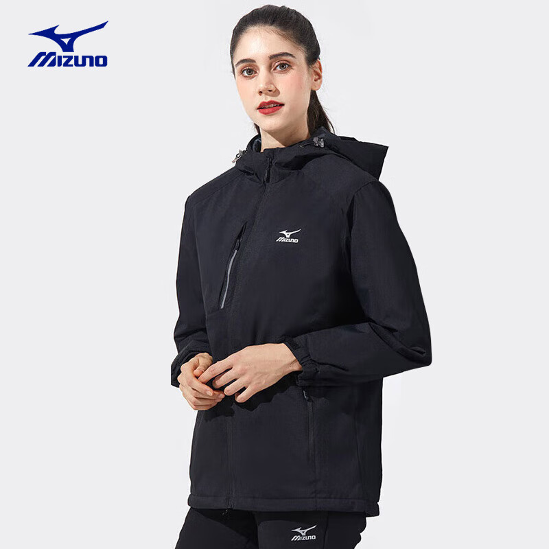Mizuno 美津濃 清倉好價！戶外夾克外套情侶款 黑色 A2CC2629