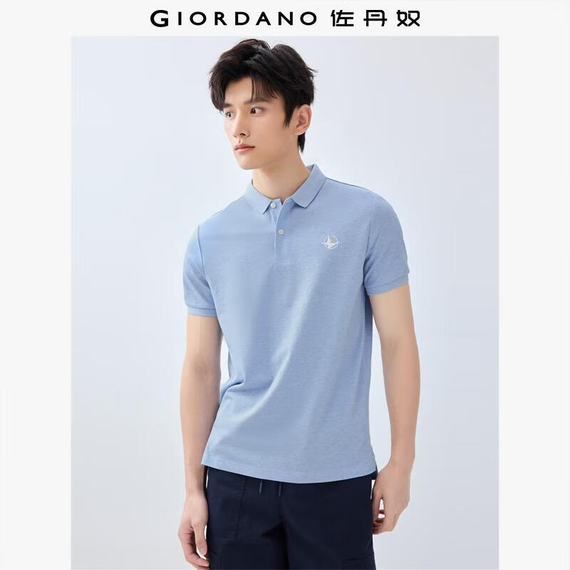佐丹奴 100%純棉短袖刺繡Polo衫