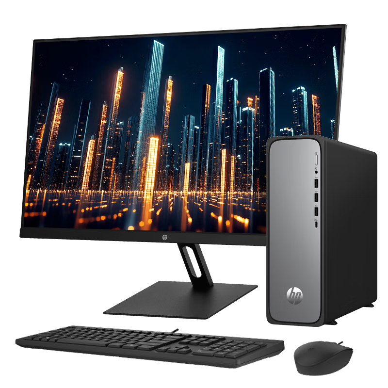 惠普 星Desk商務(wù)辦公臺式電腦主機(jī) （i7-14700、16GB、1TB）+23.8英寸