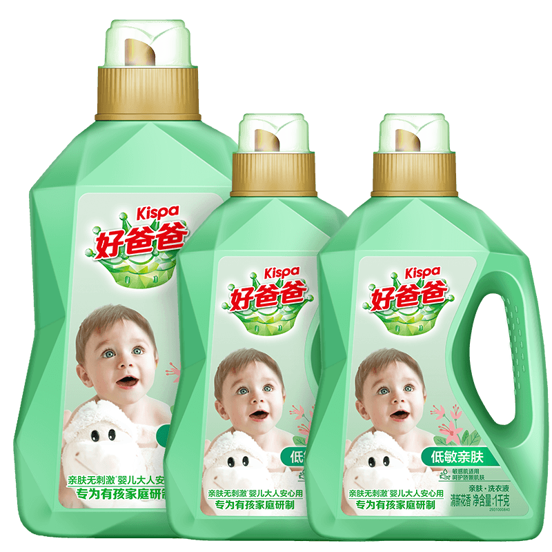 PLUS會(huì)員：好爸爸天然低敏親膚洗衣液 8斤