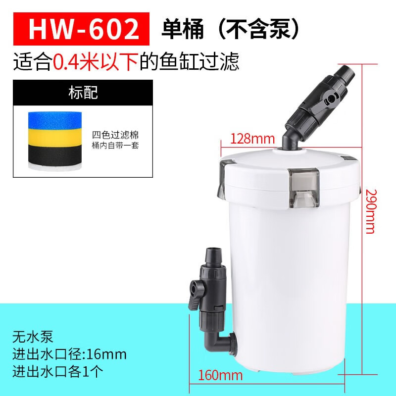 SUNSUN 森森 前置過濾桶 HW-602適合0.4米以下魚缸(無水泵)