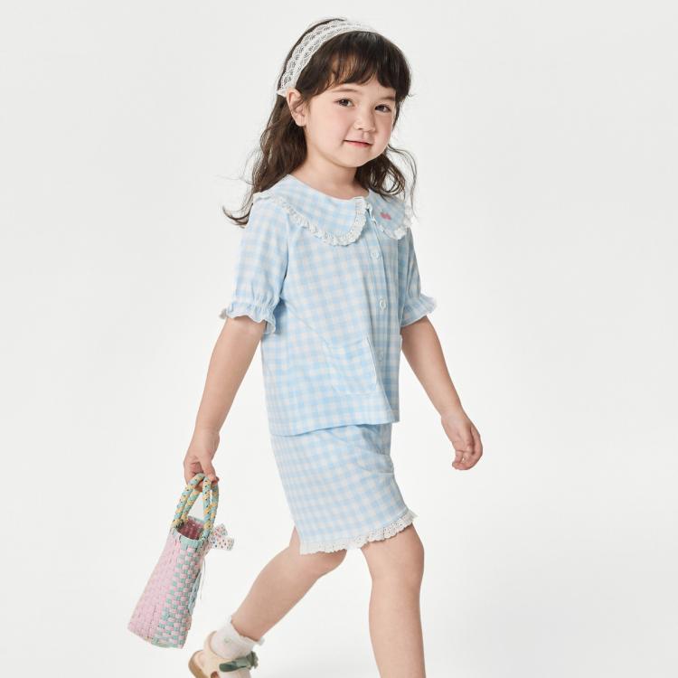 巴拉巴拉 女童睡衣套裝夏季空調服兒童家居服小童寶寶親膚甜美印花
