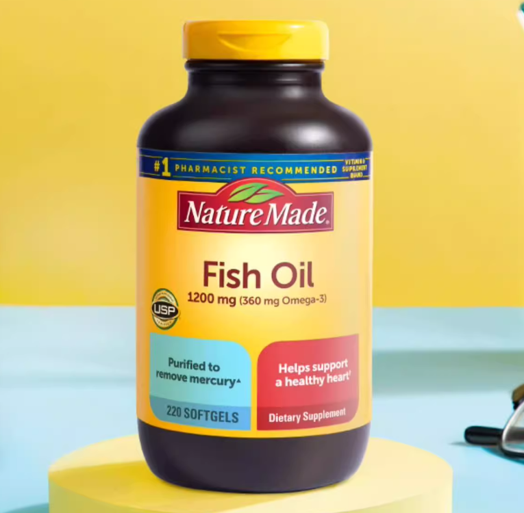 守護心腦血管健康！Nature Made 天維美 Omega-3 深海魚油 1200mg*220粒*2瓶
