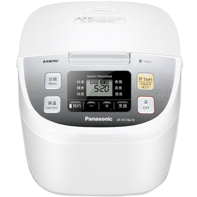 國補：松下（Panasonic）【國家補貼】電飯煲家用4-5人智能預約電飯鍋多功能煮飯鍋備長炭不粘內膽4.8升容量SR-DC186-N
