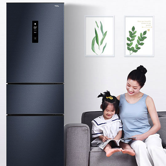 限移動端、京東百億補貼：TCL BCD-260TWEPZA50 風冷三門冰箱 260L 煙墨藍