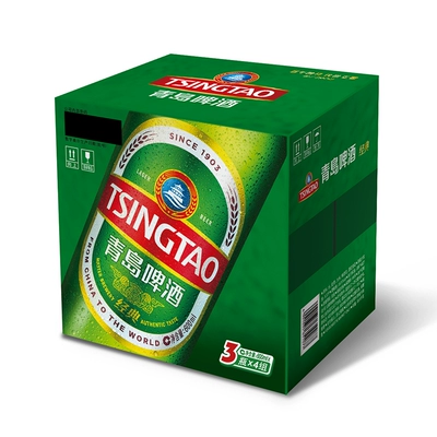 青島經典10度啤酒600ml*12瓶包郵