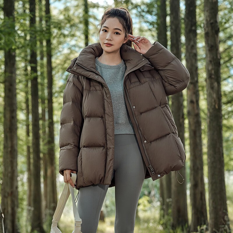 TANBOER 坦博爾 90 鵝絨羽絨服女 短款可脫卸帽冬季 (反季節斷色斷碼清倉)