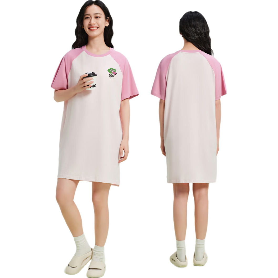 有棵樹 抗菌純棉 女士睡裙精梳棉睡衣