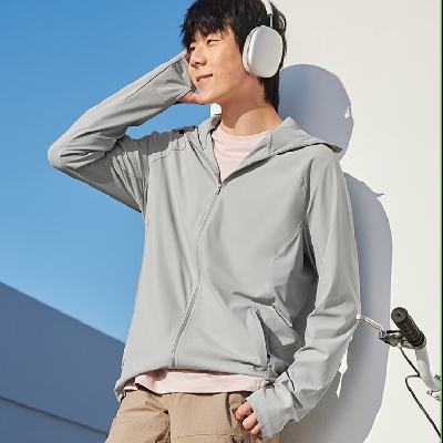 需湊單、PLUS會員：蕉下/beneunder 冰絲防曬外套 男 速干 淺咖灰