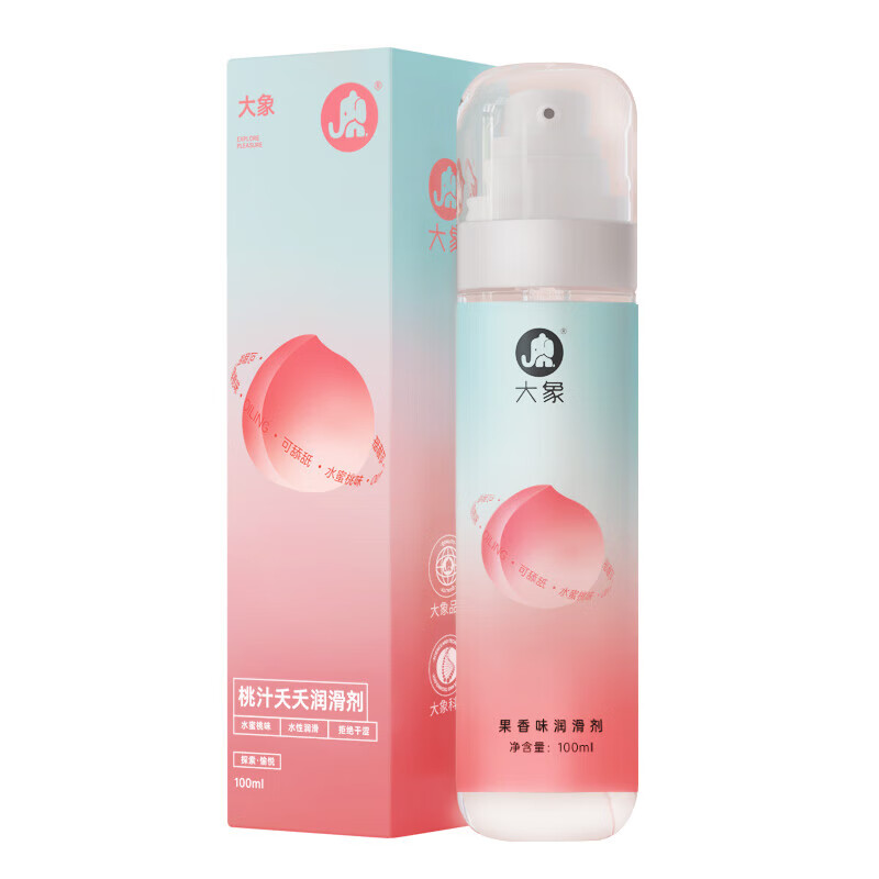 周二生活場：大象 桃之夭夭 桃子味可舔舐潤滑液 100ml 三款可選