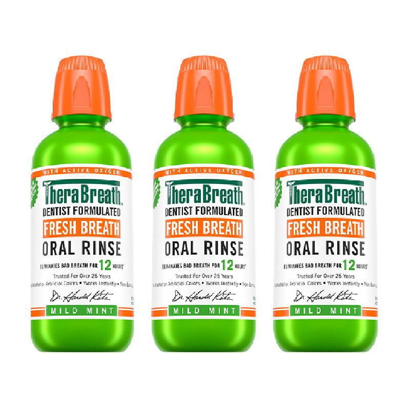 TheraBreath 凱斯博士 溫和薄荷漱口水473ml*3瓶