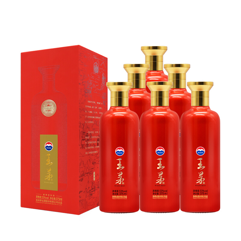 限移動端、京東百億補貼：MOUTAI 茅臺 王茅 祥泰紅茅 醬香型白酒 53度 375ml*6瓶 整箱裝 中秋送禮