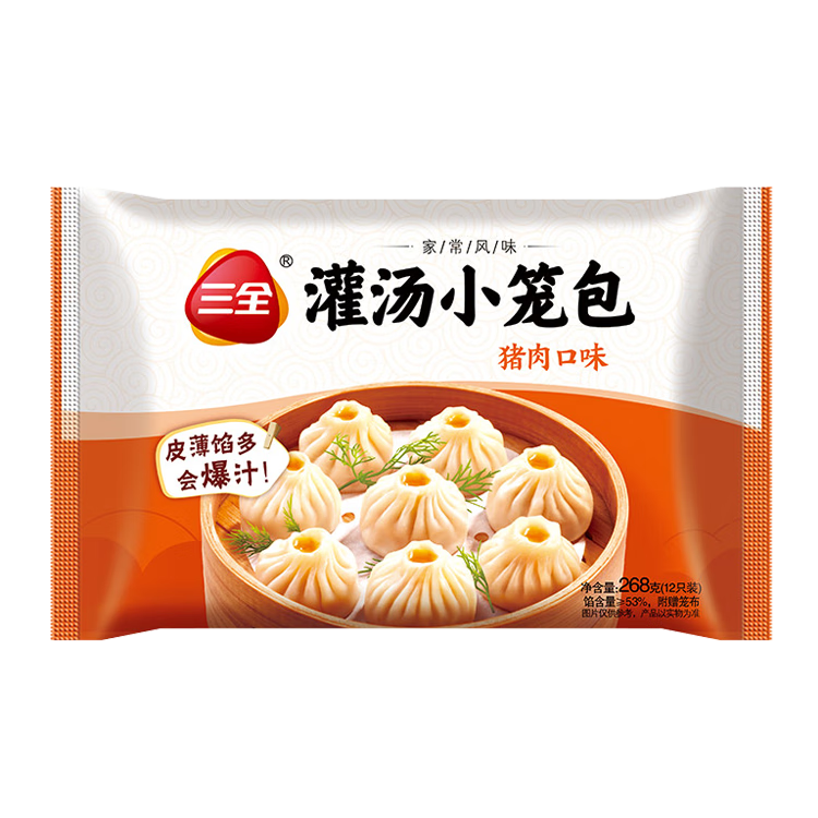 PLUS會員：三全 灌湯小籠包 12只 268g*7件