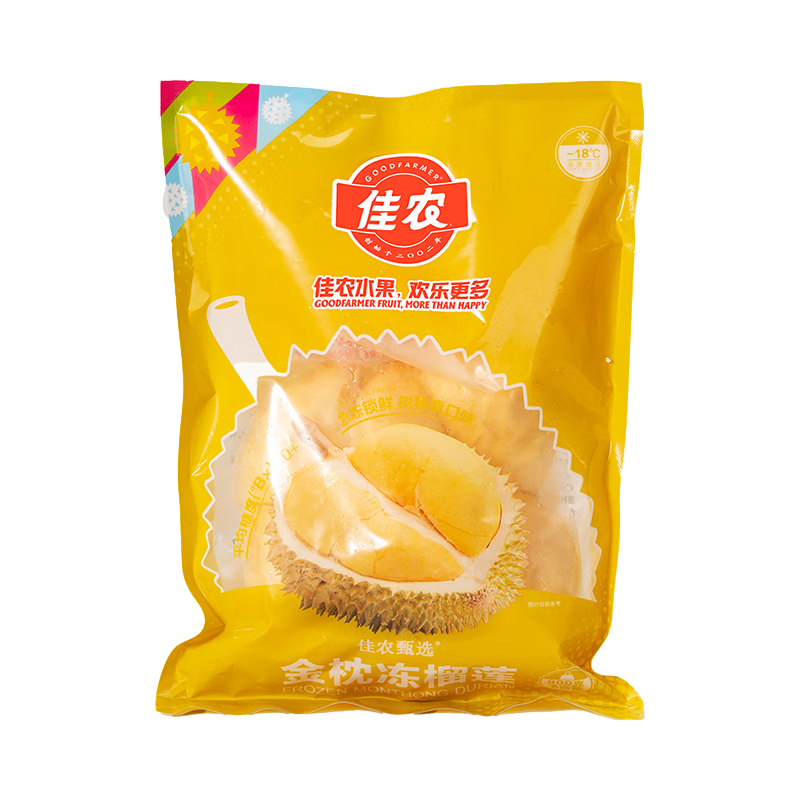 plus會(huì)員、再降價(jià):佳農(nóng) 泰國(guó)冷凍 金枕頭榴蓮肉 凈重900g/袋
