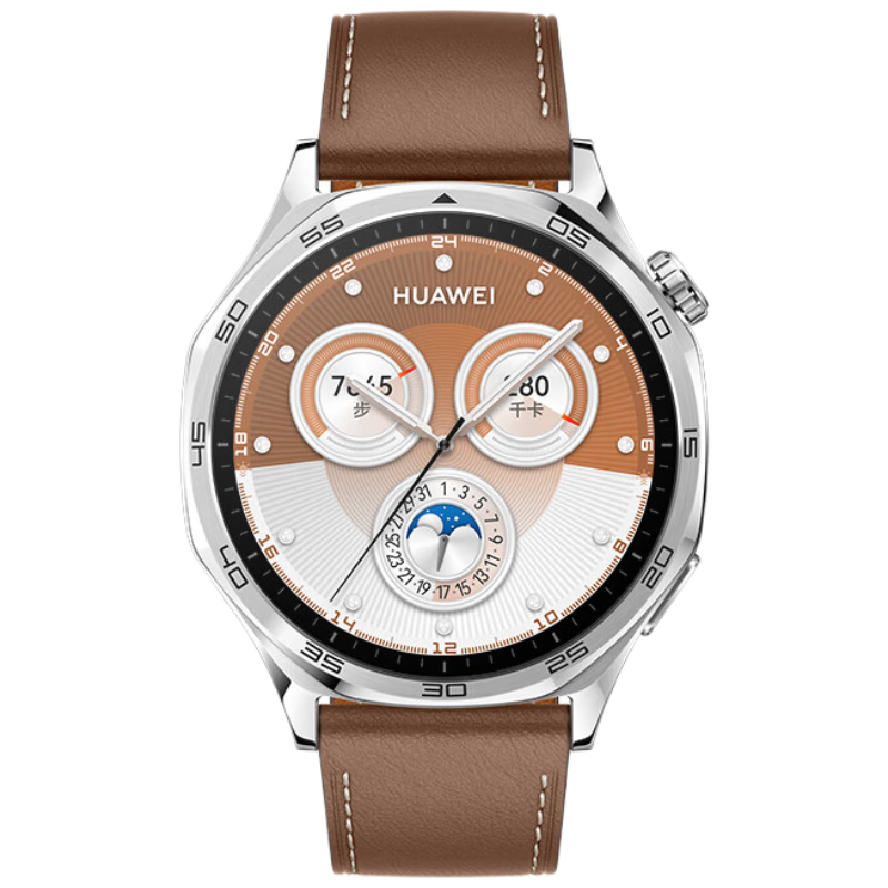 政府補(bǔ)貼：華為 HUAWEI WATCH GT5 智能手表 46mm 砂礫棕 復(fù)合素皮表帶
