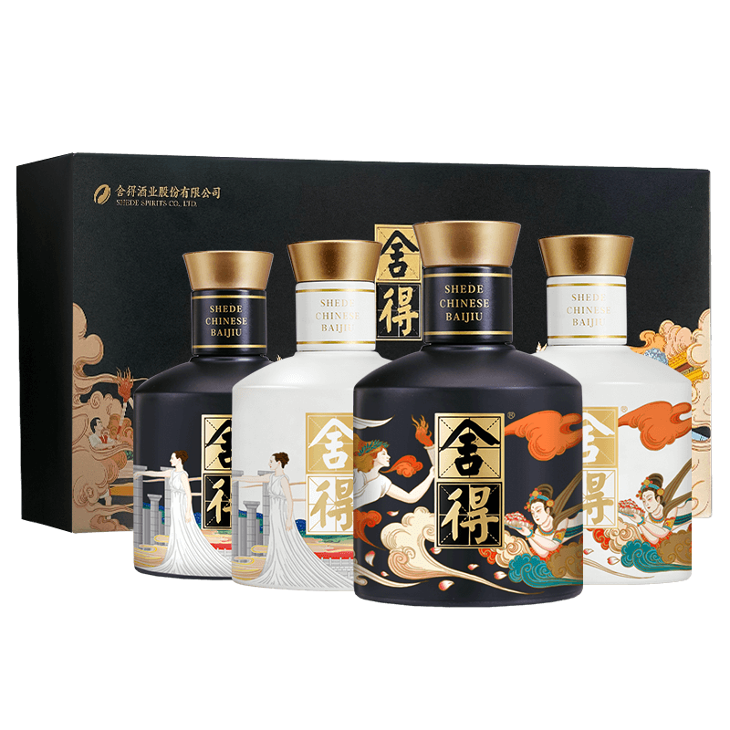 沱牌 舍得酒藝術大典52度100ml*4瓶再送3瓶共7瓶濃香型白酒舍得小酒