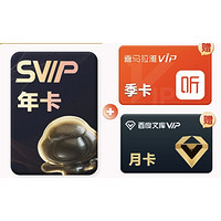 百度網盤 SVIP超級會員年卡+喜馬/芒果季卡+百度文庫月卡