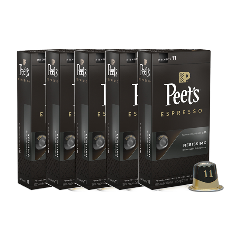 88VIP會(huì)員：Peet's COFFEE 皮爺咖啡 濃黑布蕾 265g 5盒