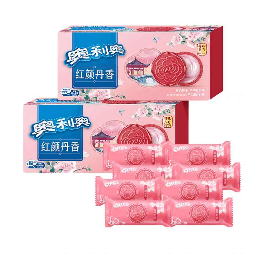 88VIP：奧利奧 奶油牡丹味/芝麻奶酥味 餅干 194g*2盒
