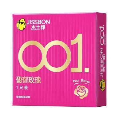 PLUS:杰士邦 避孕套 安全套 001馥郁玫瑰1只