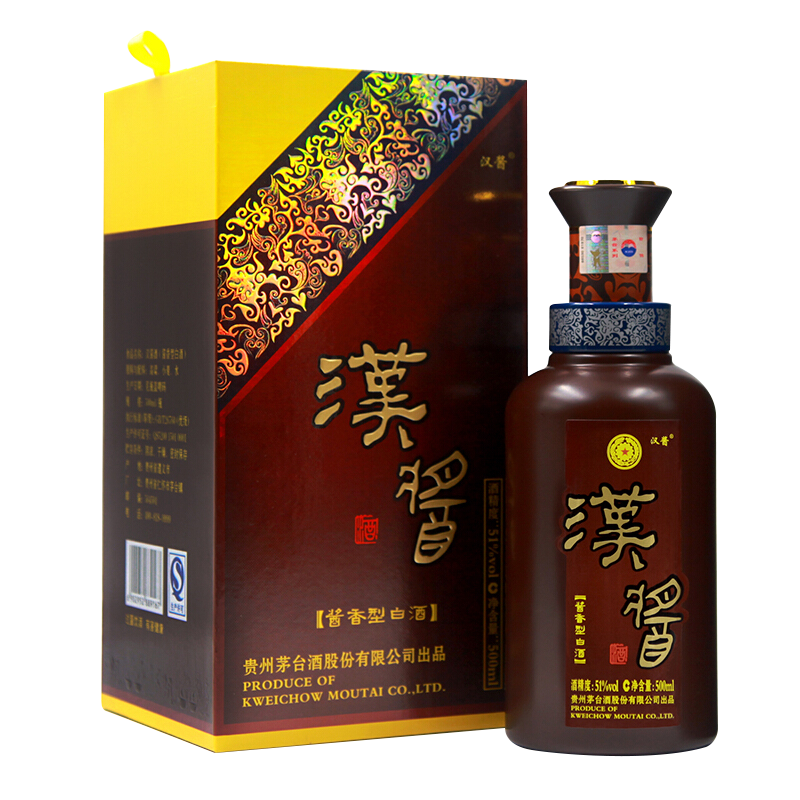 PLUS會員：茅臺 漢醬酒 醬香型白酒 51度 500ml*1 單瓶裝