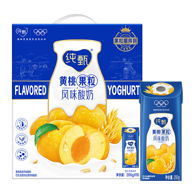 純甄 黃桃燕麥風味酸奶 200g*10