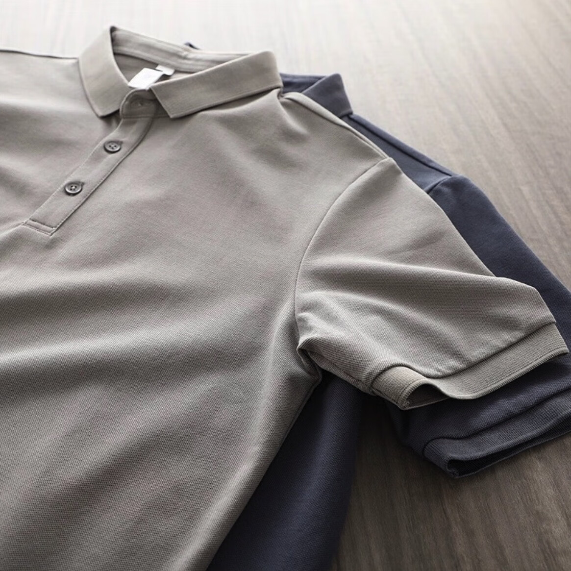 JINGDONG 京東 300g重磅純棉新款POLO衫男夏季美式短袖寬松半袖品質(zhì)通勤男裝 黑色 L 135-155斤