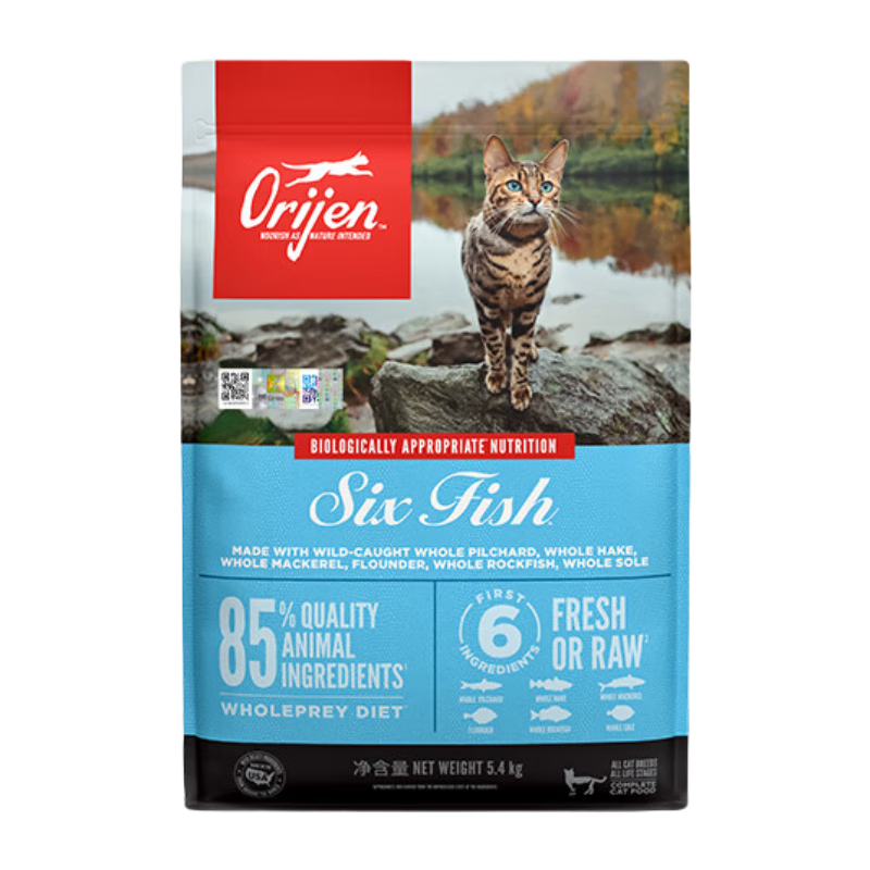 京東PLUS：Orijen 渴望 六種魚系列 無谷全價貓糧 5.4kg