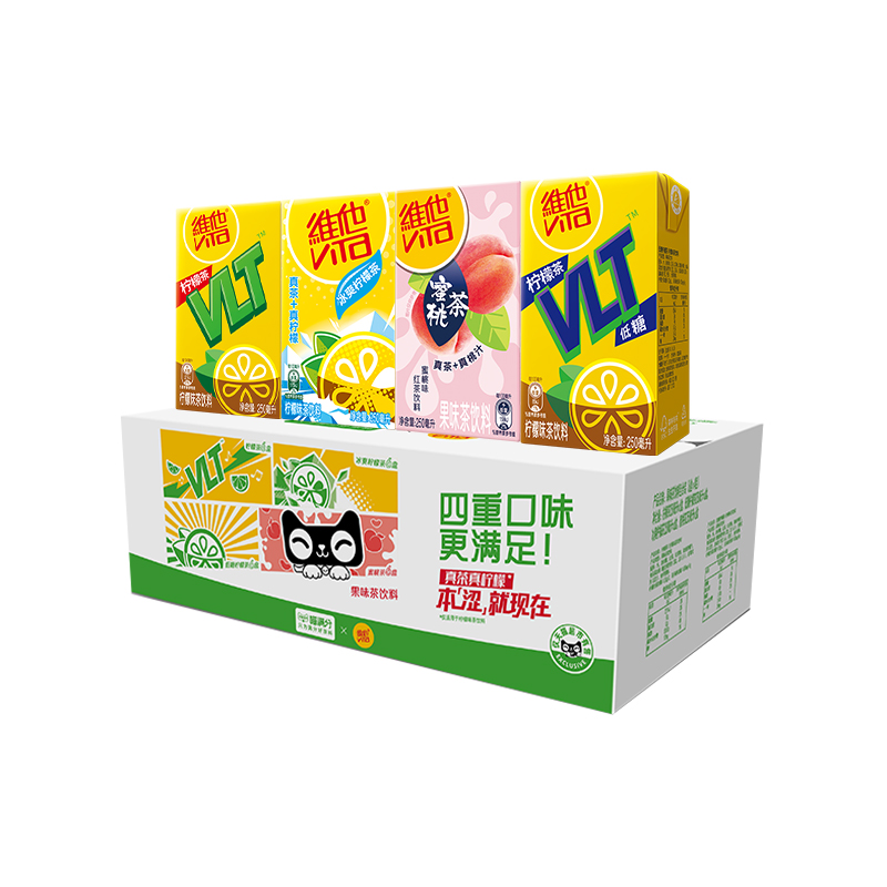 ViTa 維他 多口味組合 檸檬茶蜜桃茶 250ml*24盒