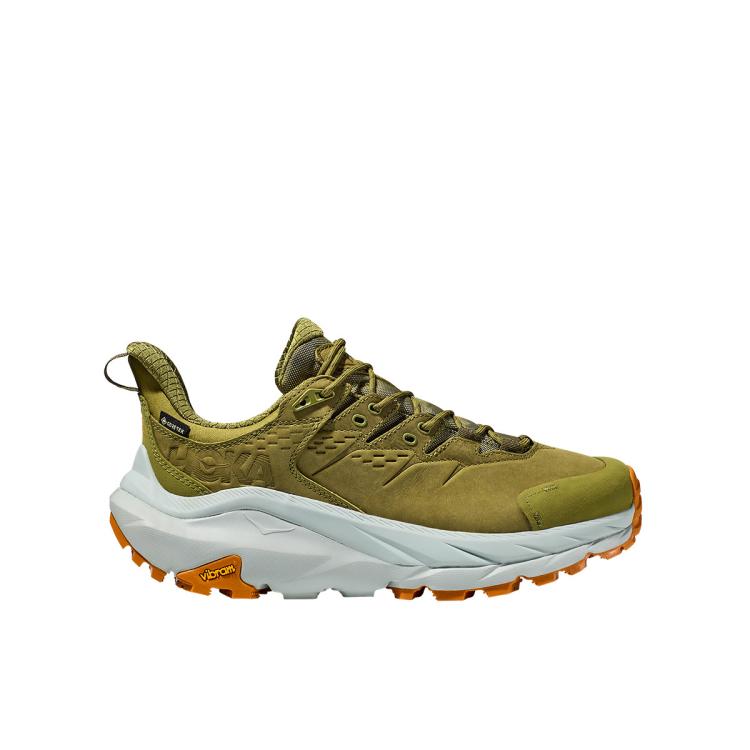 HOKA ONE ONE 卡哈2低幫徒步鞋Kaha 2 LowGTX 苔蘚綠/水星灰+水杯 36.5/225mm