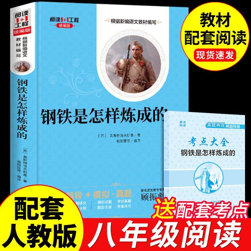 百億補貼：鋼鐵是怎樣煉成的必讀正版初中原著配套人教版八年級下冊課外書