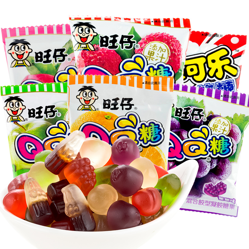 88VIP會(huì)員：Want Want 旺旺 糖果旺仔QQ糖20g*20包混合多口味休閑小零食軟汁糖