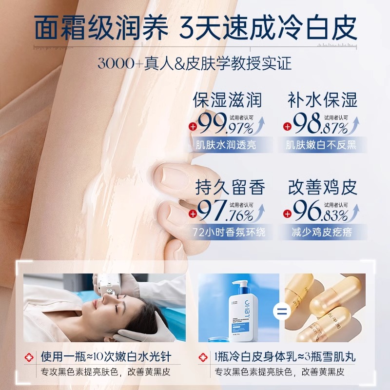 凡士林 美白身體乳保濕滋潤秋冬女補水皮膚干燥止癢潤膚男官方正品
