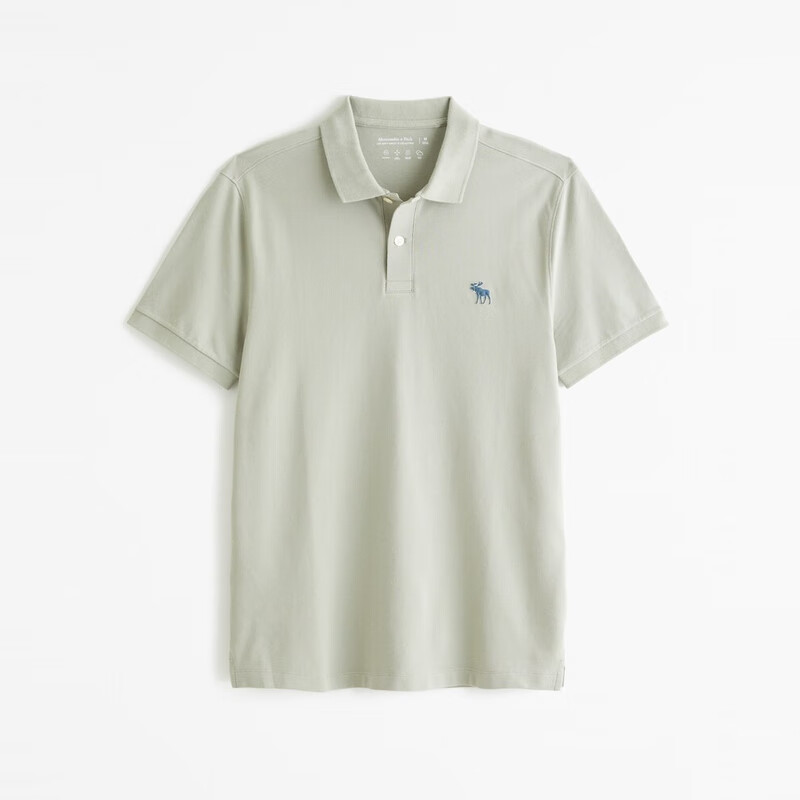 限移動端、京東百億補貼：Abercrombie & Fitch 男裝 24春夏新款純色通勤短袖polo衫 KI124-4104
