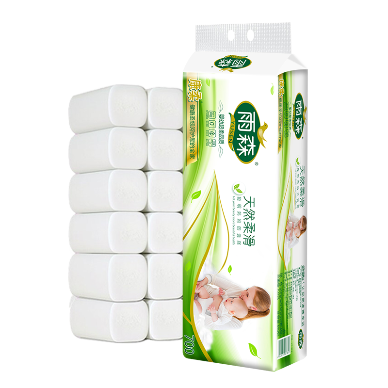 雨森（YUSEN）無(wú)芯卷紙6層12卷/700g【1提】