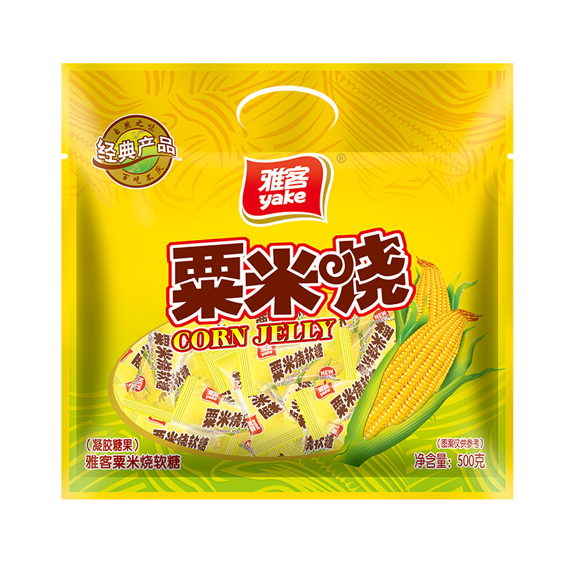 88VIP會員：雅客 yake QQ糖軟糖玉米糖粟米燒+芒果糖 500g×2袋