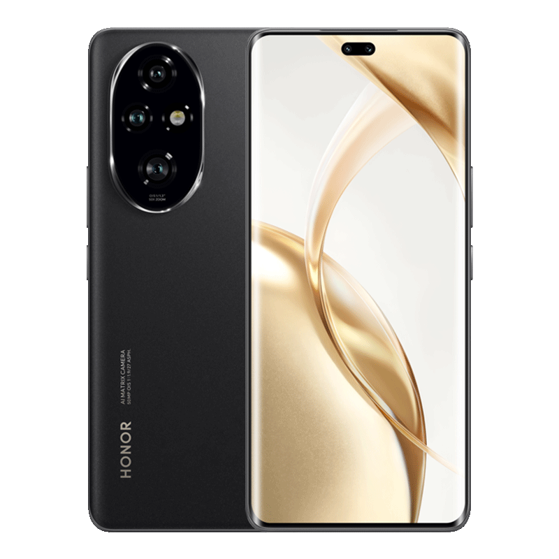 政府補貼，plus:榮耀 200Pro 手機 雅顧光影 綠洲護眼屏 絨黑色 16GB+512GB