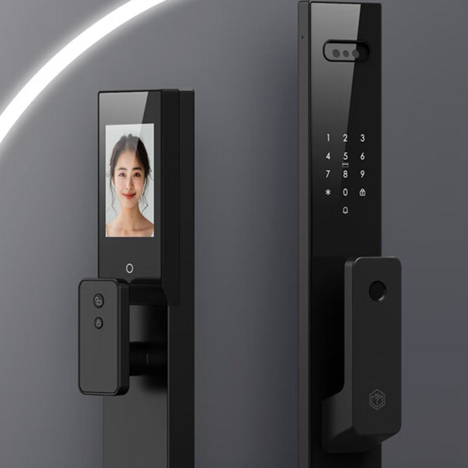 京東京造人臉識別智能門鎖M2Pro 可視貓眼大屏指紋鎖 防盜密碼鎖電子鎖
