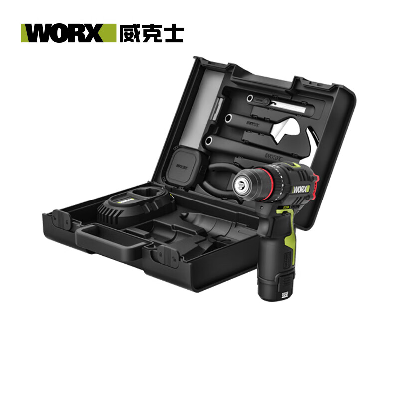 威克士 WU131X.6 12V無(wú)刷沖擊鉆（87附件工具箱套裝)