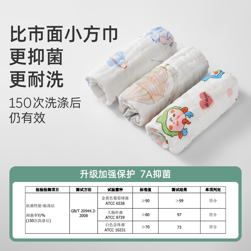 Joyncleon 婧麒 包郵婧麒嬰兒口水巾新生純棉紗布小方巾寶寶專用毛巾兒童洗臉巾
