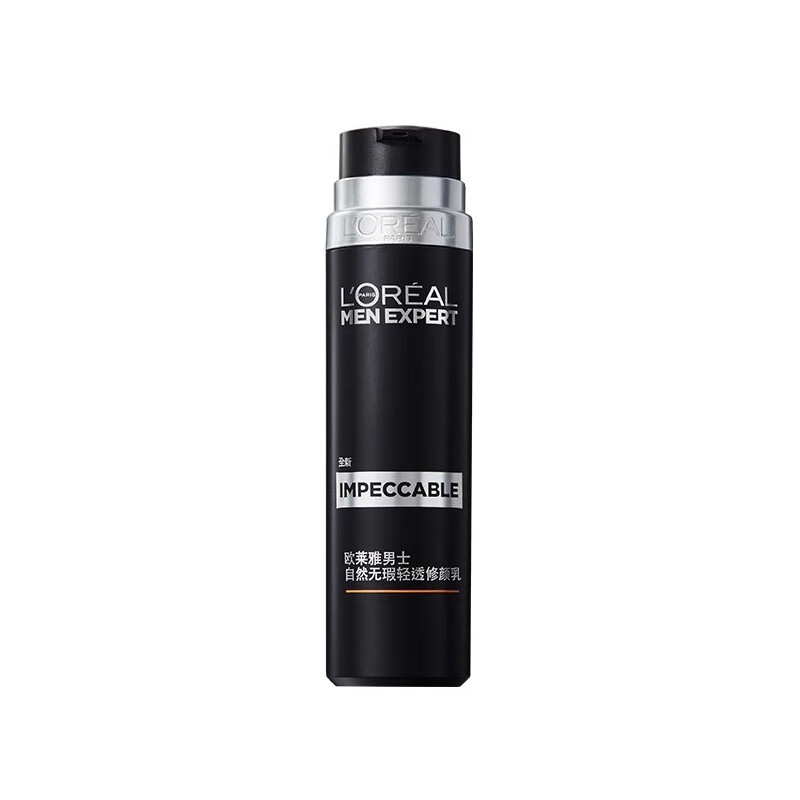 L'OREAL PARIS 小黑管男士自然無瑕輕透修顏乳粉底液#000白皙色50ml