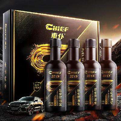 CHIEF 車仆 鈦金燃油寶 4支+金裝1支 除碳套裝 600ml