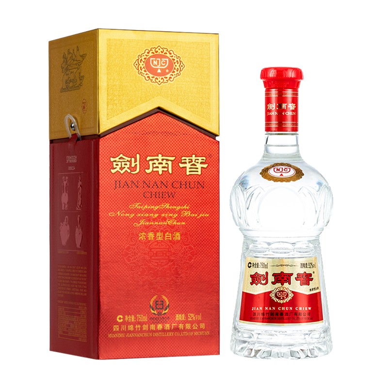 劍南春 水晶劍 52%vol 濃香型白酒 750ml 單瓶裝