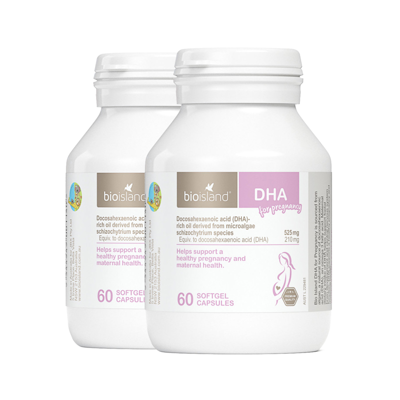 佰澳朗德 澳洲bio island孕婦專用dha海藻油備孕孕期哺乳期黃金營養品*2瓶
