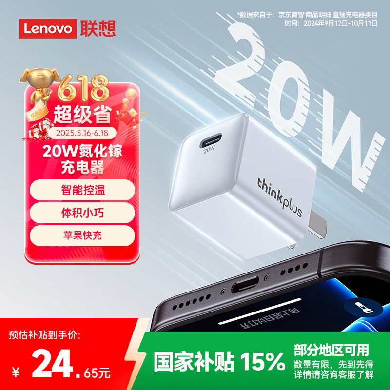 thinkplus 口紅電源 20W 白色