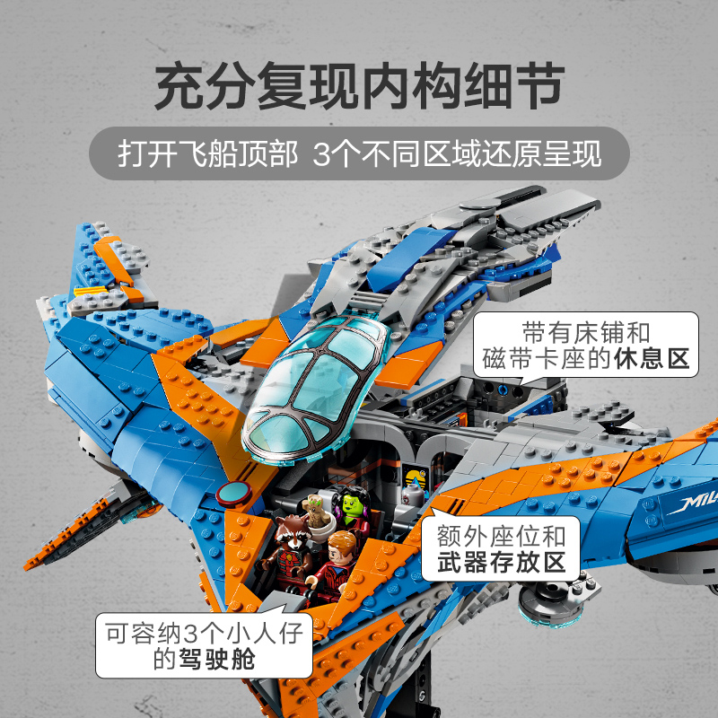LEGO 樂高 76286銀河護衛隊：米蘭號拼裝玩具生日禮物