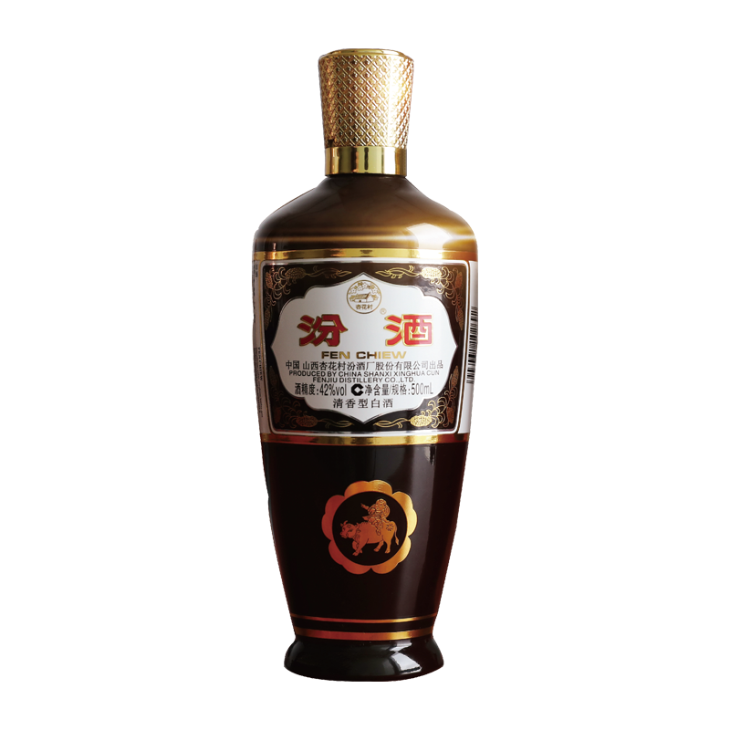 Plus會(huì)員：汾酒 出口棕玻 摩登棕 純糧食清香型白酒 42度 500mL 1瓶 單瓶裝 買4件