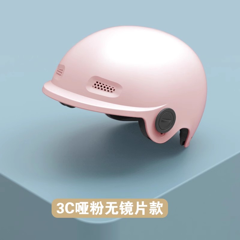POWDA 3c認證冬季頭盔可愛電瓶車安全帽半盔 無鏡片 成人款