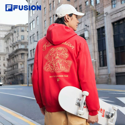 FILA FUSION斐樂男針織連帽上衣