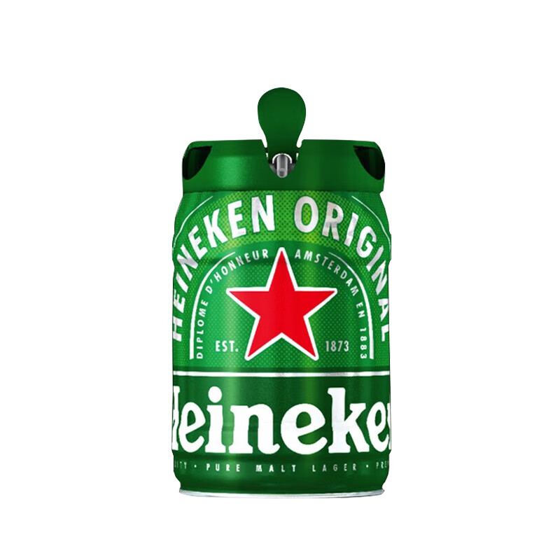 京東百億補(bǔ)貼：Heineken 喜力 鐵金剛 啤酒 5L 鐵桶裝
